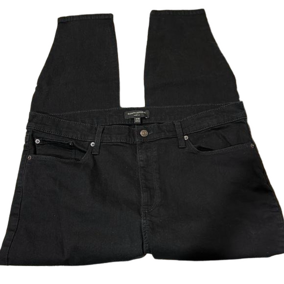Banana Republic Plus Size 18/34 Black Skinny Fit Five Pocket Jeans - EUC - Picture 1 of 6